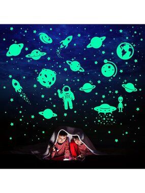 260 PCS Glow in The Dark Stars | Ceiling & Wall Decals for Kids' Rooms, Galaxy